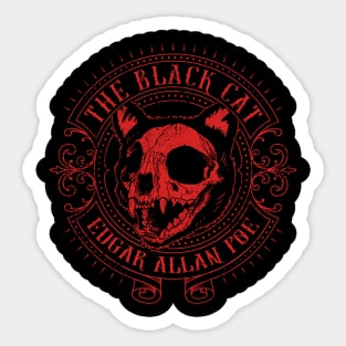 Edgar Allan Poe The Black Cat Distressed Gift Sticker